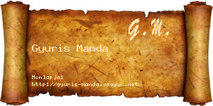 Gyuris Manda névjegykártya